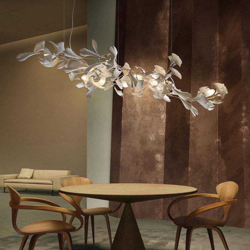 Gingko Chandelier A Style Forme Branche Feuille Moderne Salle à Manger - Neutralighting