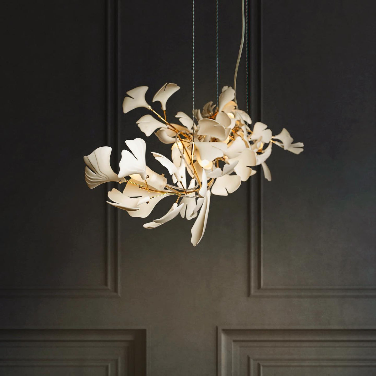 Gingko Chandelier A Style Forme Branche Feuille Moderne Salle à Manger - Neutralighting