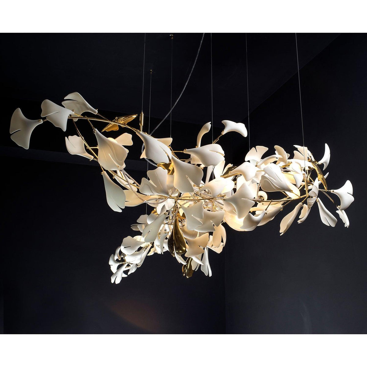 Gingko Chandelier A Style Forme Branche Feuille Moderne Salle à Manger - Neutralighting