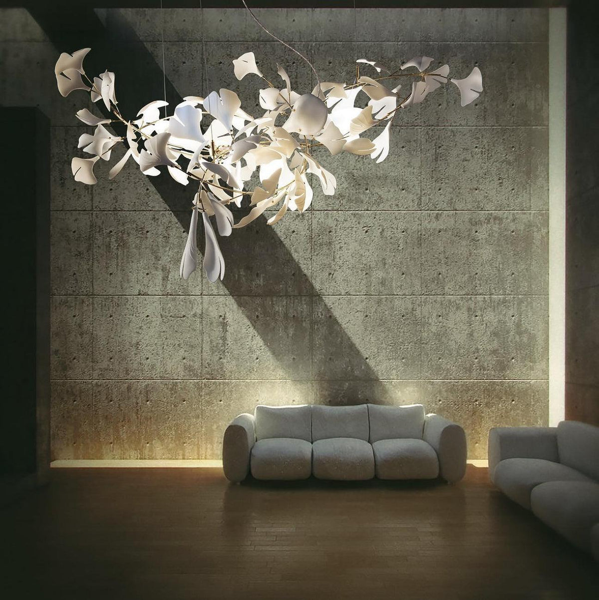 Gingko Chandelier A Style Forme Branche Feuille Moderne Salle à Manger - Neutralighting