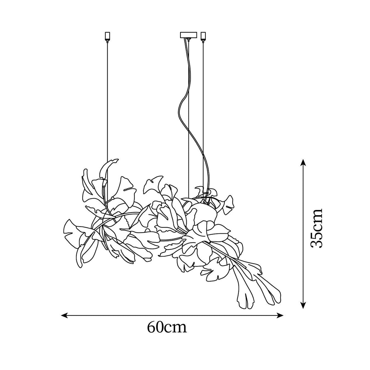 Gingko Chandelier A Style Forme Branche Feuille Moderne Salle à Manger - Neutralighting