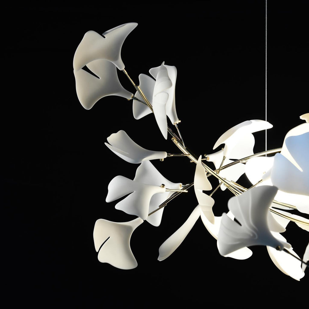 Gingko Chandelier A Style Forme Branche Feuille Moderne Salle à Manger - Neutralighting