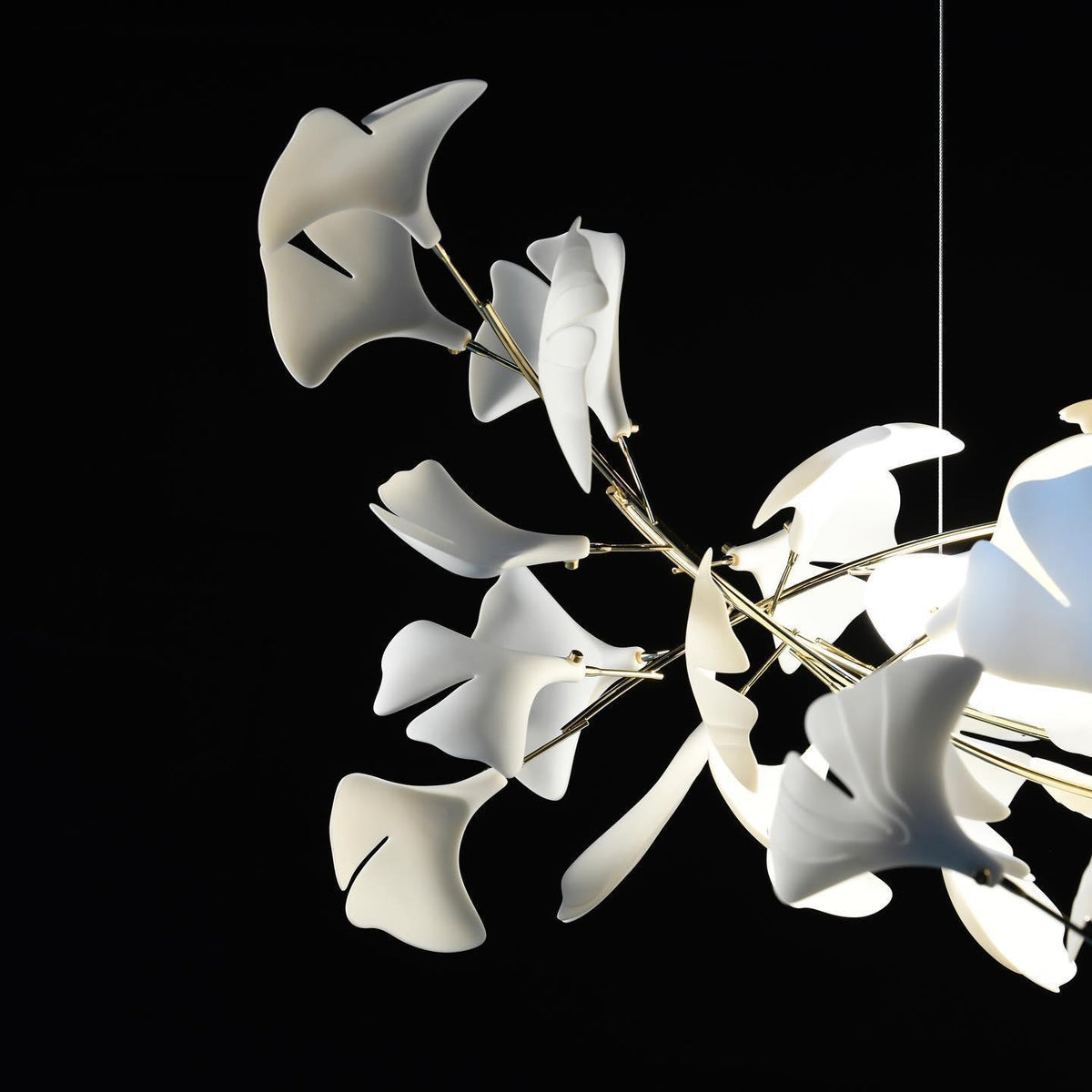 Gingko Chandelier A Style Forme Branche Feuille Moderne Salle à Manger - Neutralighting