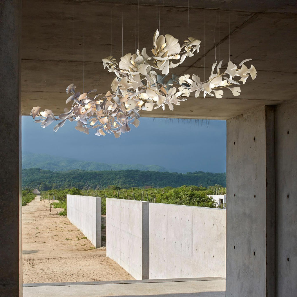 Gingko Chandelier A Style Forme Branche Feuille Moderne Salle à Manger - Neutralighting