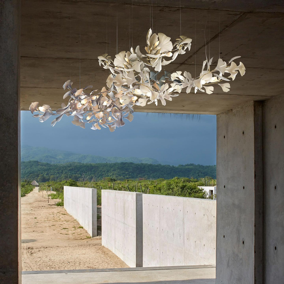 Gingko Chandelier A Style Forme Branche Feuille Moderne Salle à Manger - Neutralighting
