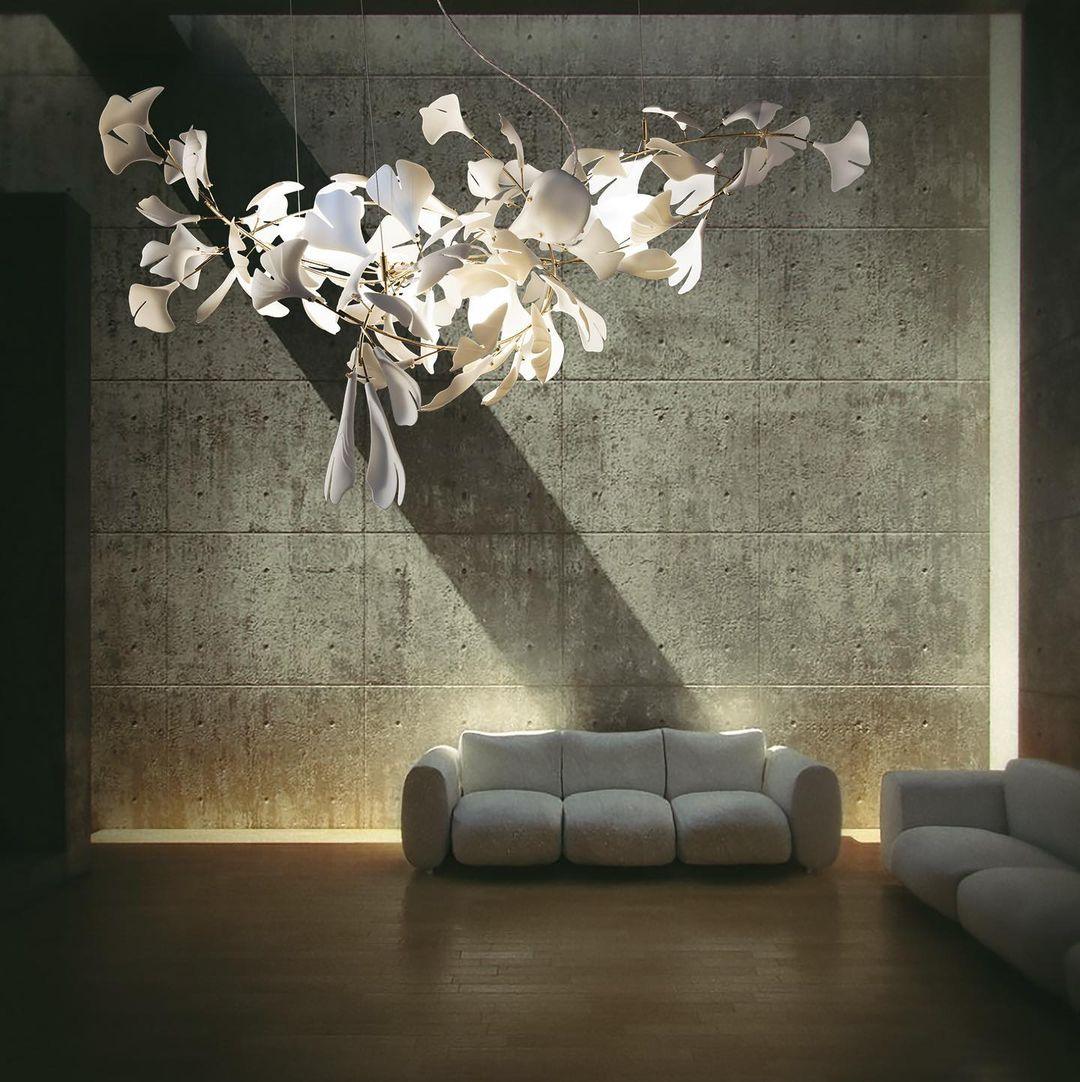 Gingko Chandelier G Style Forme Branche Feuille Moderne - Neutralighting