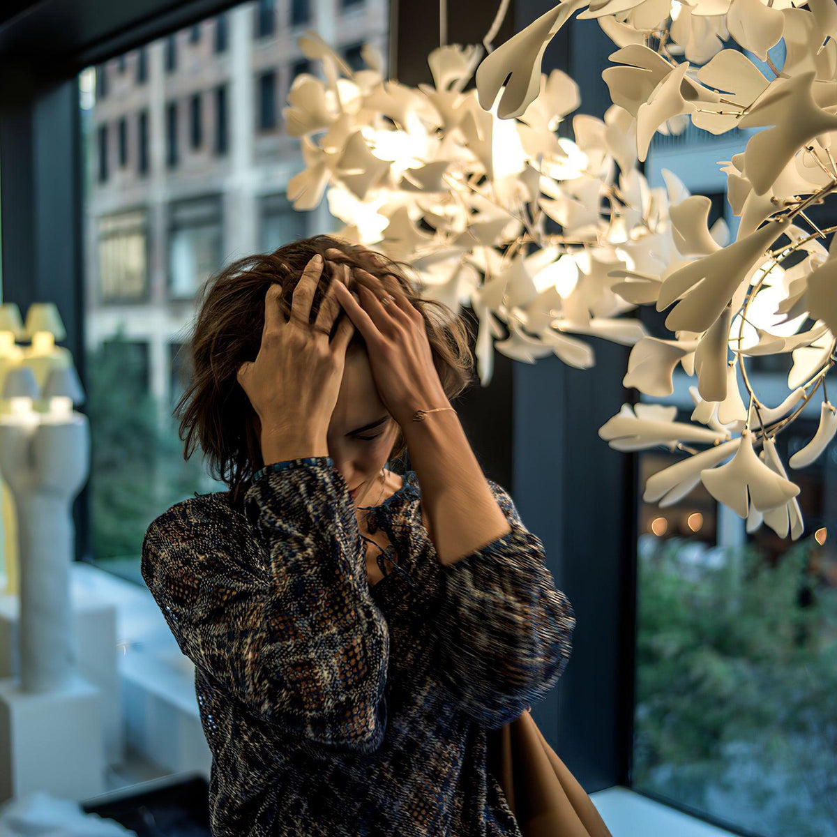 Gingko Chandelier G Style Forme Branche Feuille Moderne - Neutralighting