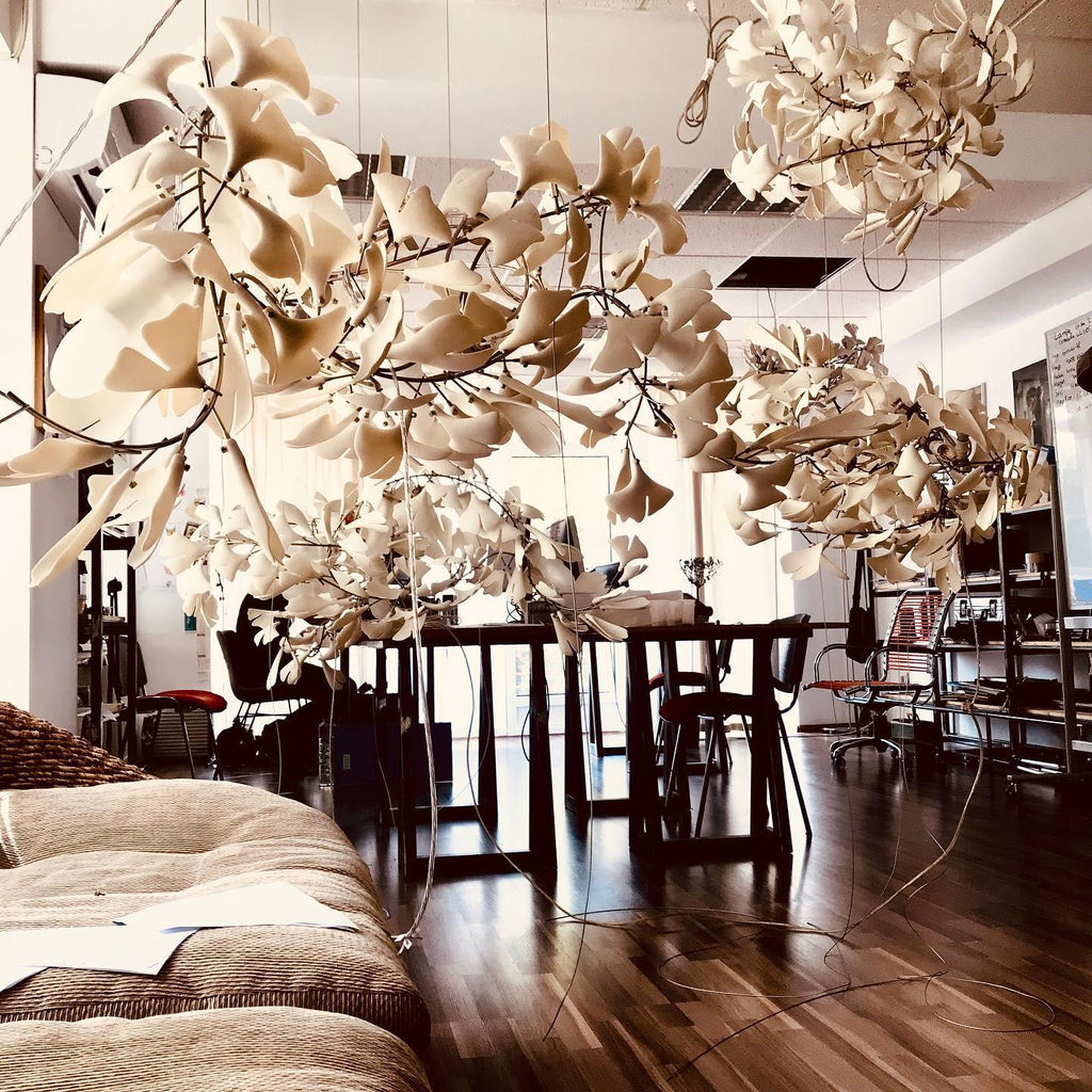 Gingko Chandelier G Style Forme Branche Feuille Moderne - Neutralighting