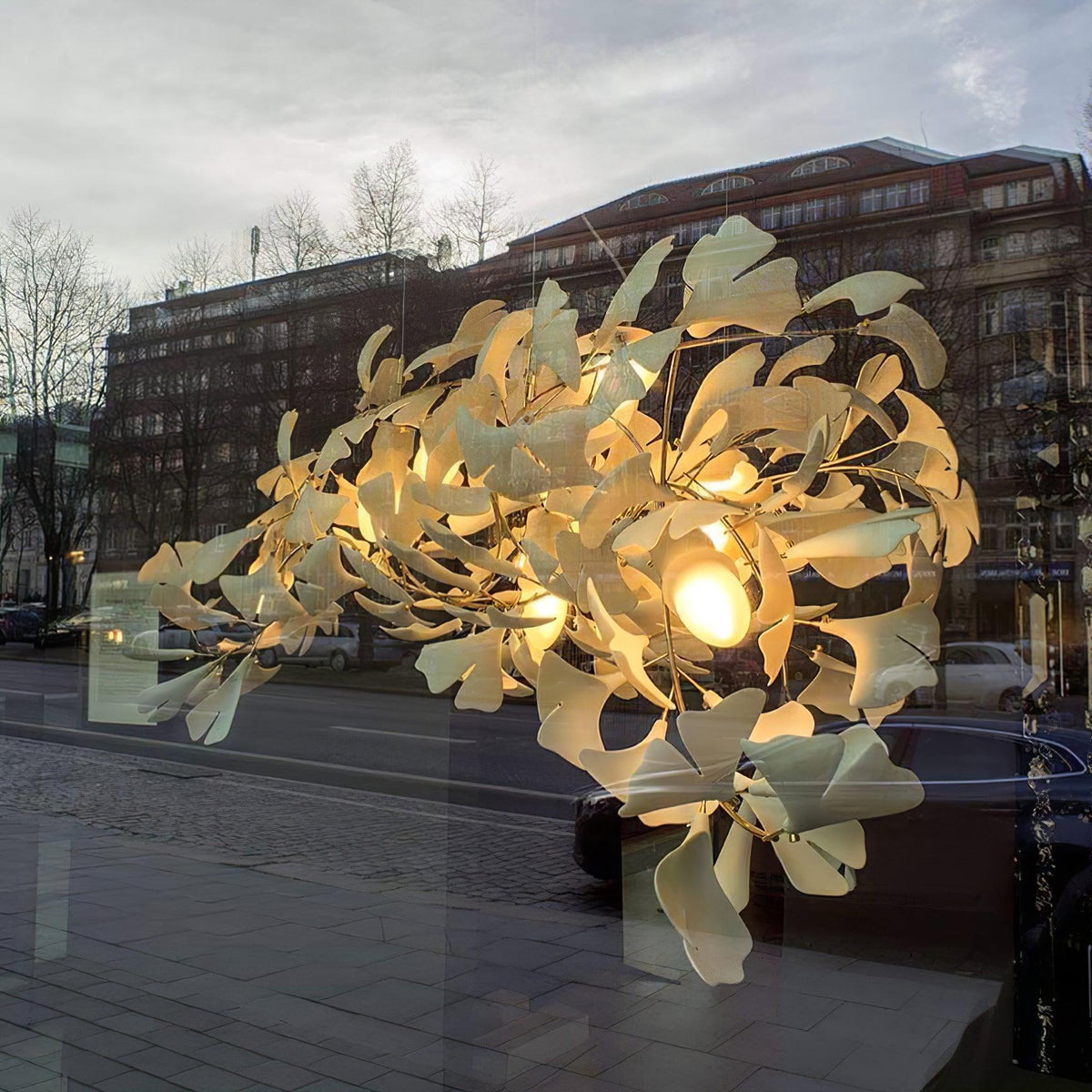 Gingko Chandelier G Style Forme Branche Feuille Moderne - Neutralighting