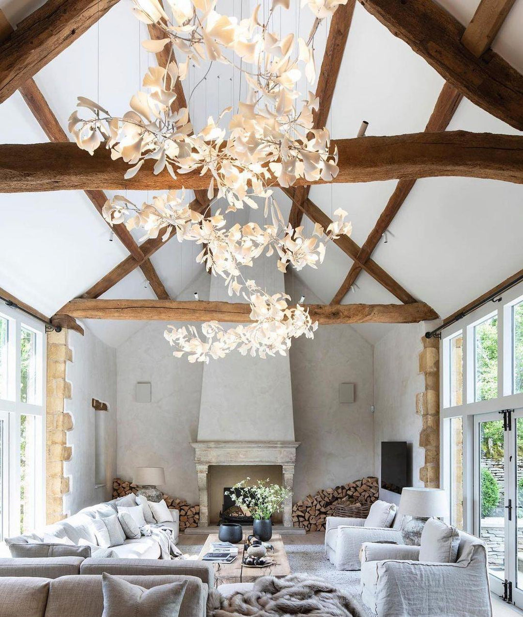 Gingko Chandelier G Style Forme Branche Feuille Moderne - Neutralighting