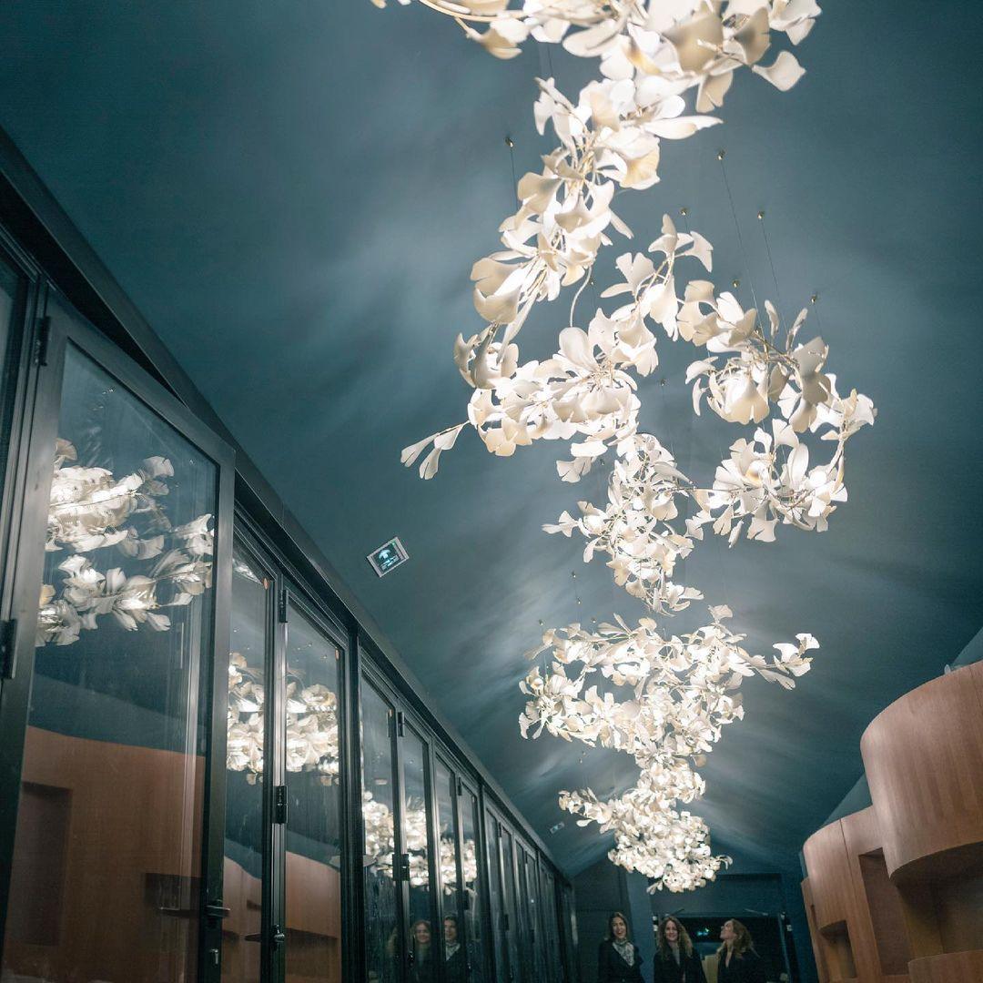Gingko Chandelier G Style Forme Branche Feuille Moderne - Neutralighting