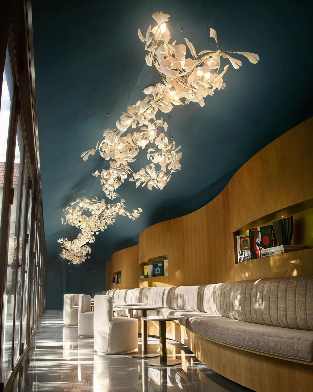 Gingko Chandelier G Style Forme Branche Feuille Moderne - Neutralighting