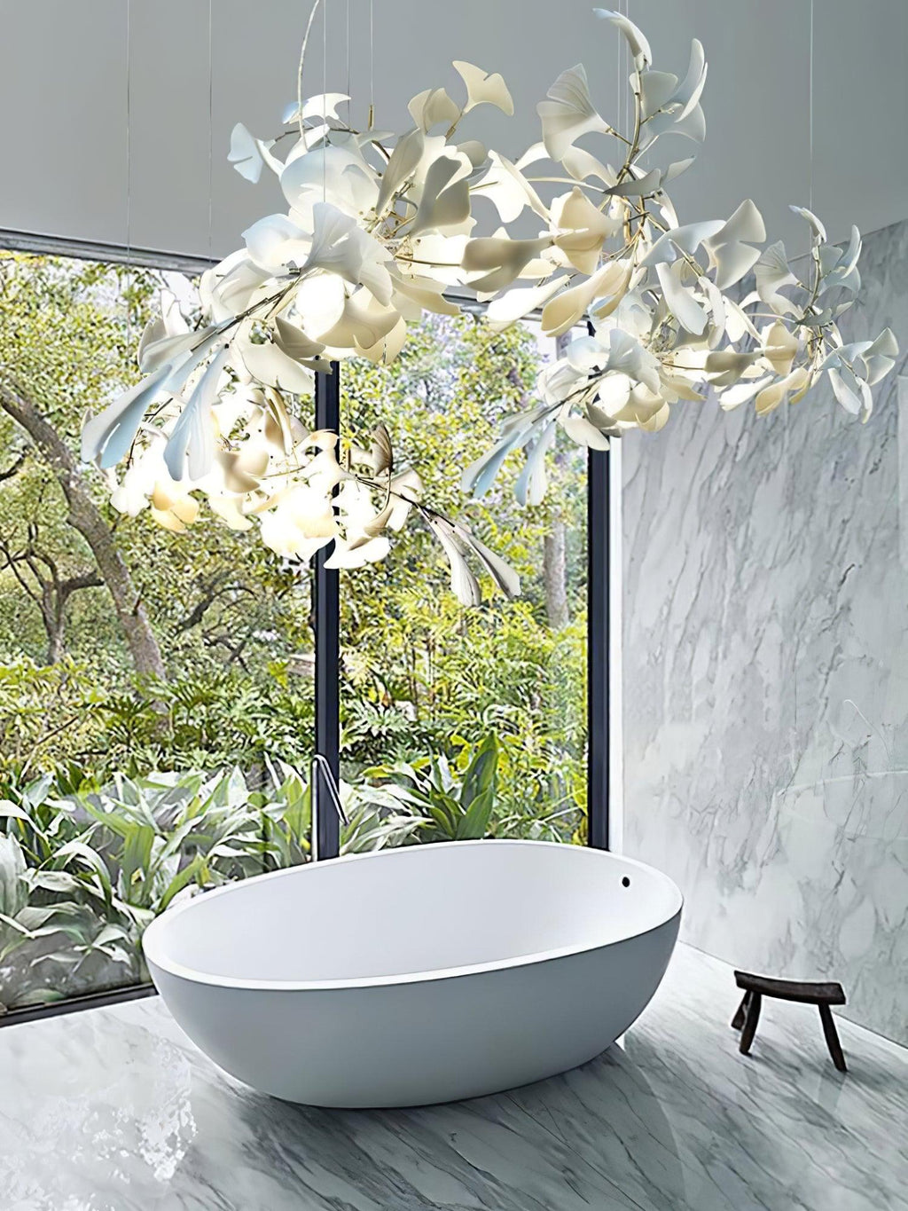 Gingko Chandelier G Style Forme Branche Feuille Moderne - Neutralighting