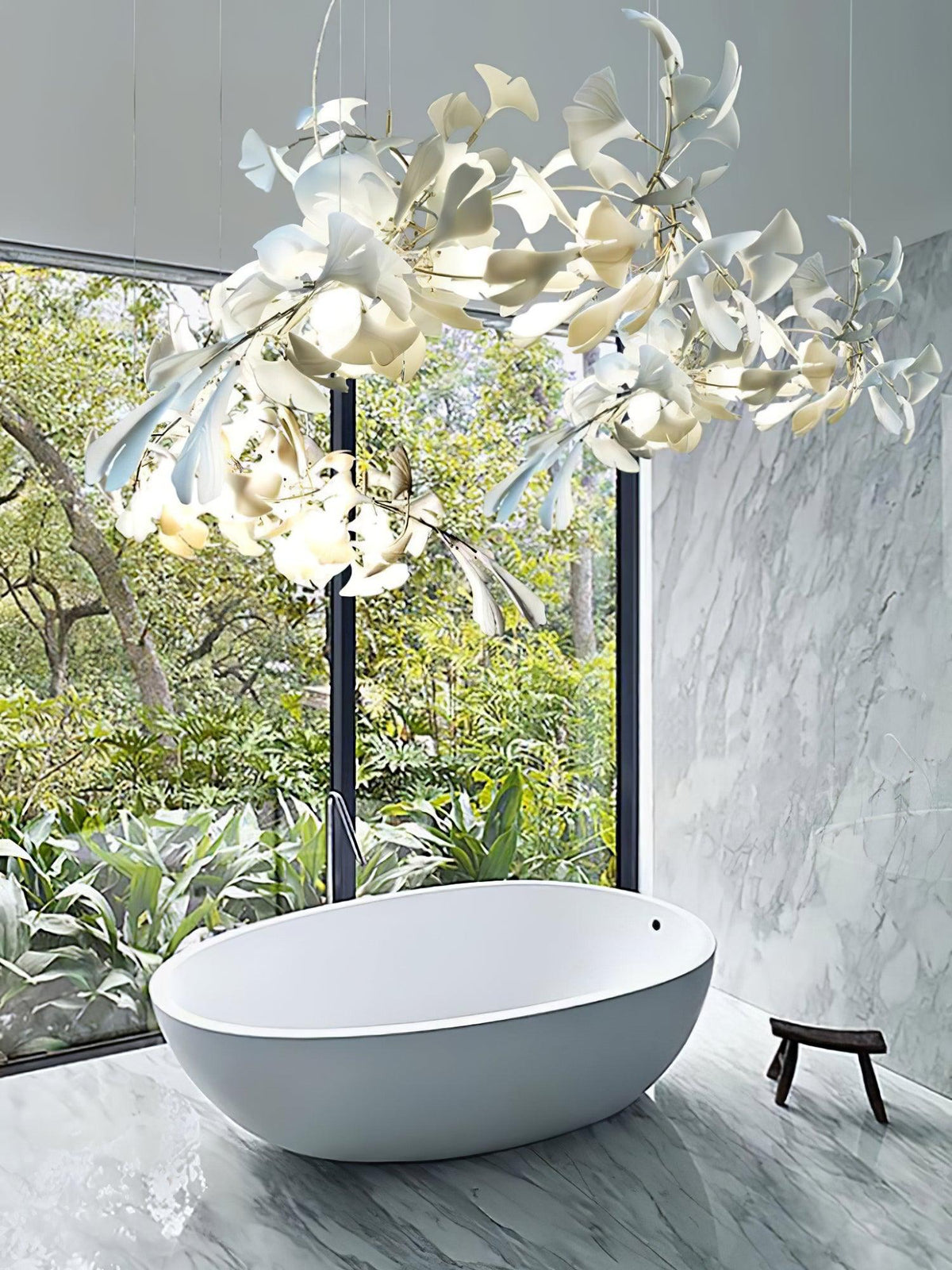 Gingko Chandelier G Style Forme Branche Feuille Moderne - Neutralighting