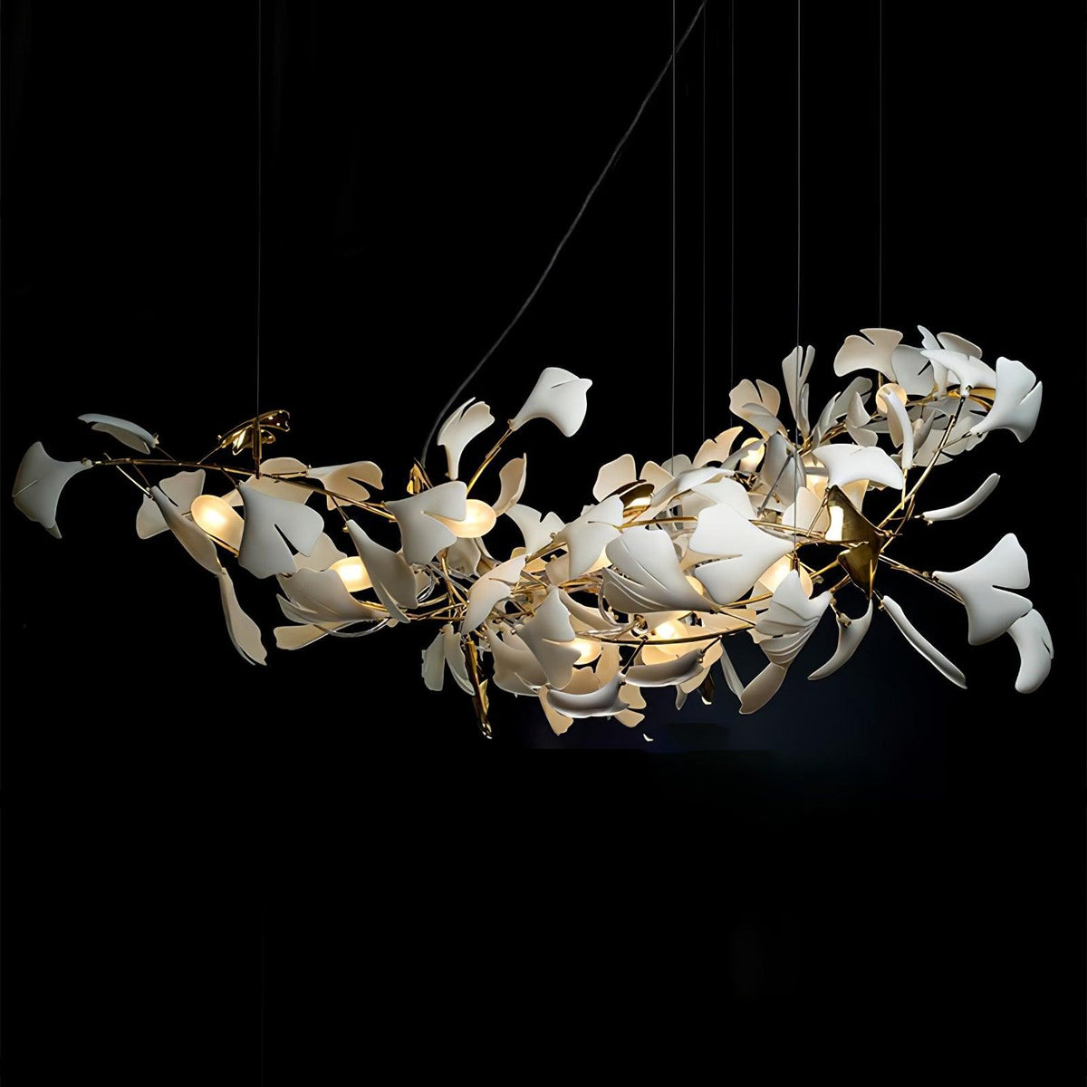 Gingko Chandelier G Style Forme Branche Feuille Moderne - Neutralighting