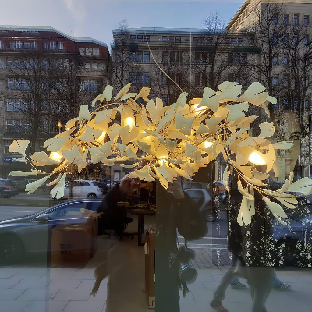 Gingko Chandelier G Style Forme Branche Feuille Moderne - Neutralighting