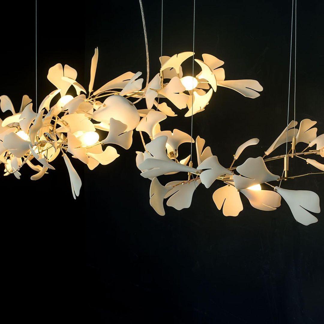 Gingko Chandelier G Style Forme Branche Feuille Moderne - Neutralighting