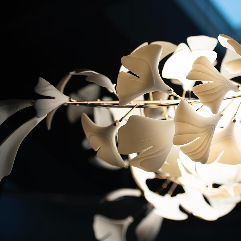 Gingko Chandelier G Style Forme Branche Feuille Moderne - Neutralighting