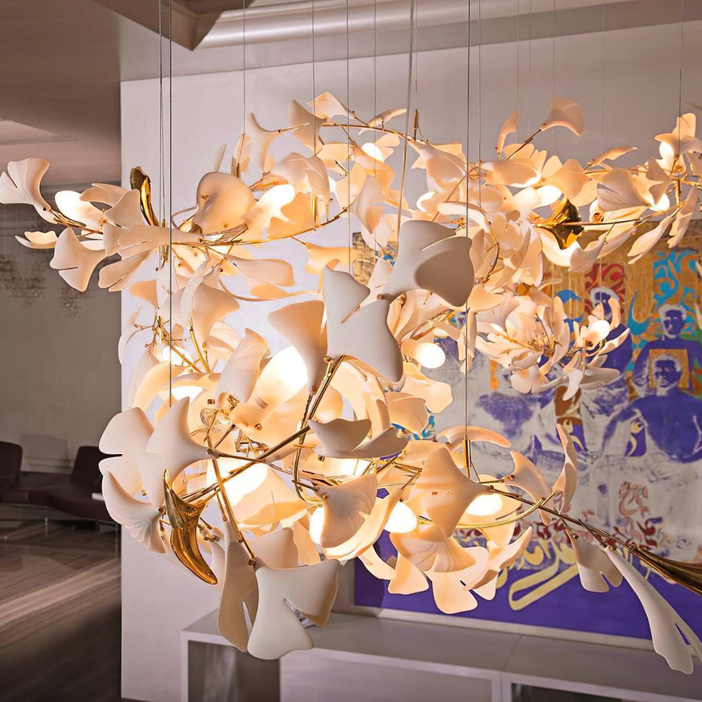 Gingko Chandelier G Style Forme Branche Feuille Moderne - Neutralighting