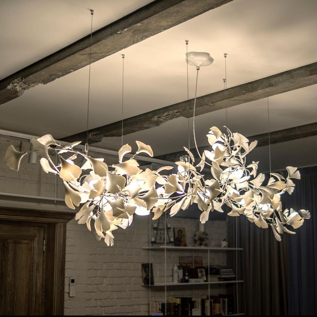 Gingko Chandelier G Style Forme Branche Feuille Moderne - Neutralighting