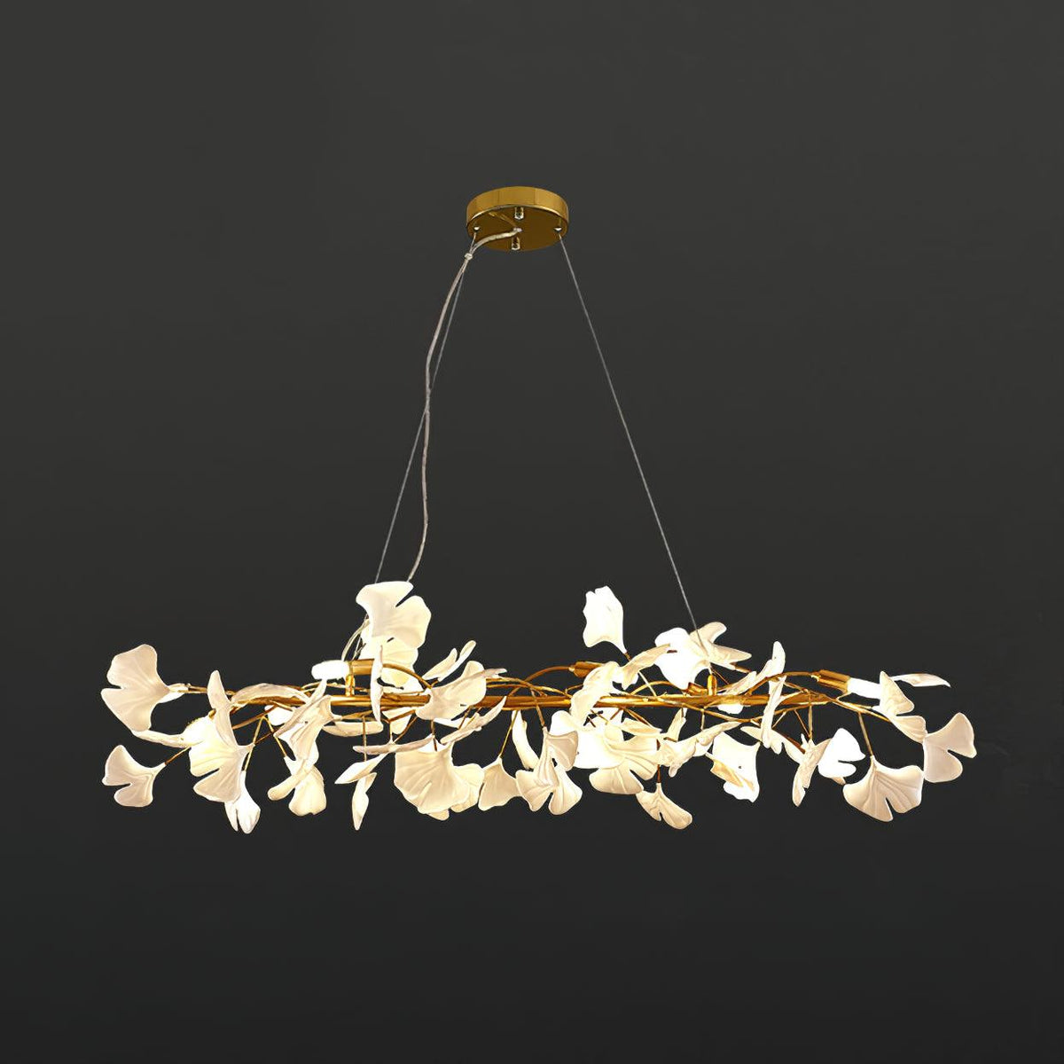 Bloom Lustre Céramique Ginkgo Blanc Or - Neutralighting