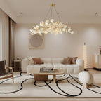 Arux Lustre Ginkgo Art Déco Courbé Vers le Bas - Neutralighting