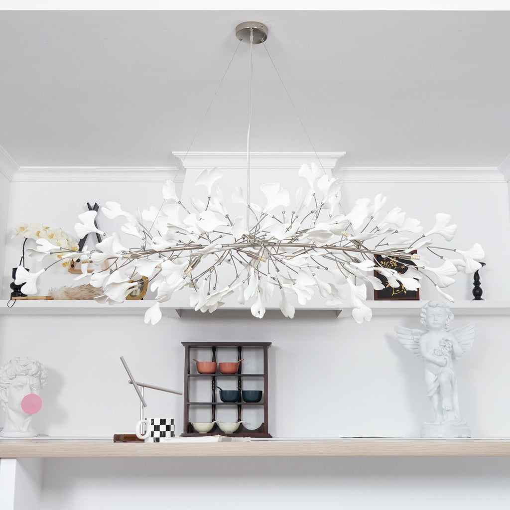 Arux Lustre Ginkgo Art Déco Courbé Vers le Bas - Neutralighting