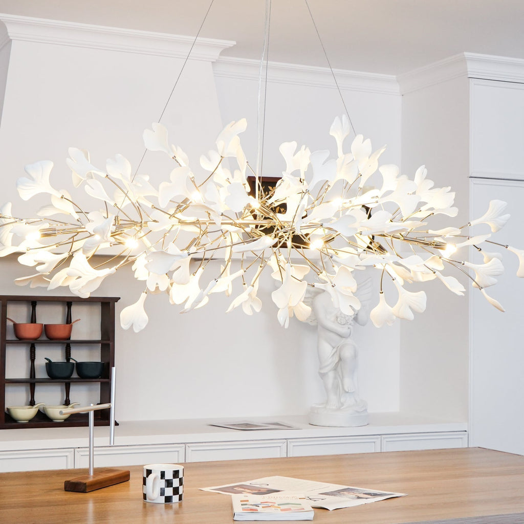 Arux Lustre Ginkgo Art Déco Courbé Vers le Bas - Neutralighting