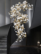 Eloria Lustre Cascade Florale Spirale Élégante - Neutralighting