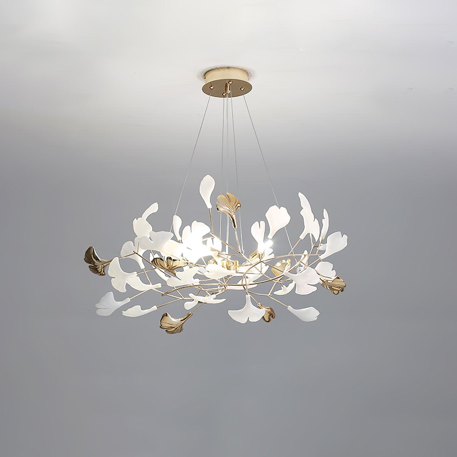 Olivia Chandelier Céramique Gingko 3 Styles - Neutralighting