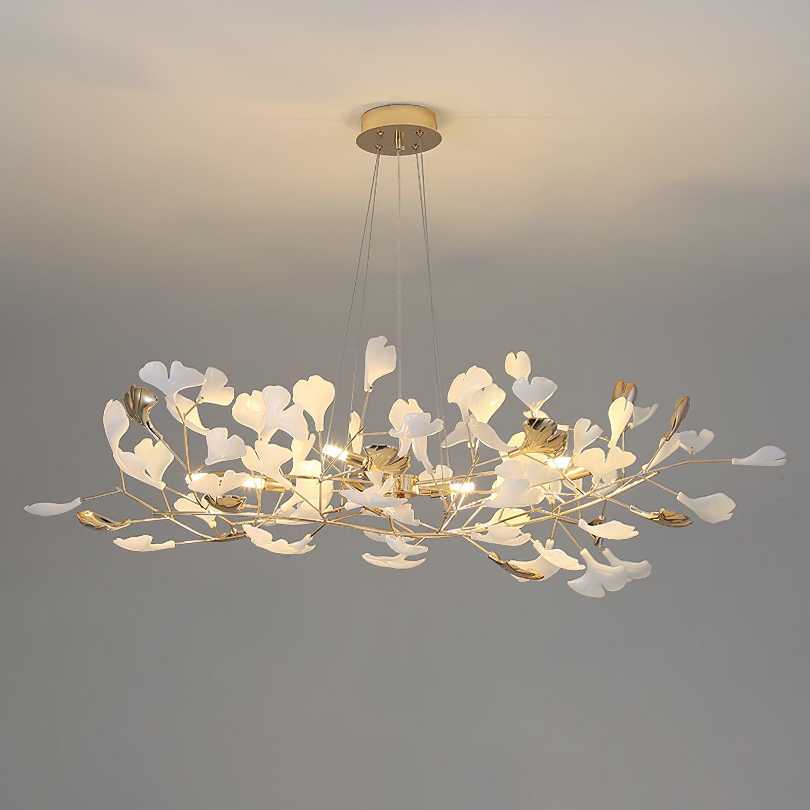 Olivia Chandelier Céramique Gingko 3 Styles - Neutralighting