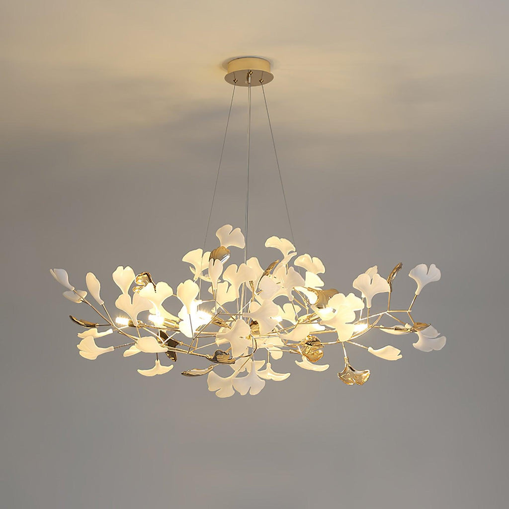 Olivia Chandelier Céramique Gingko 3 Styles - Neutralighting