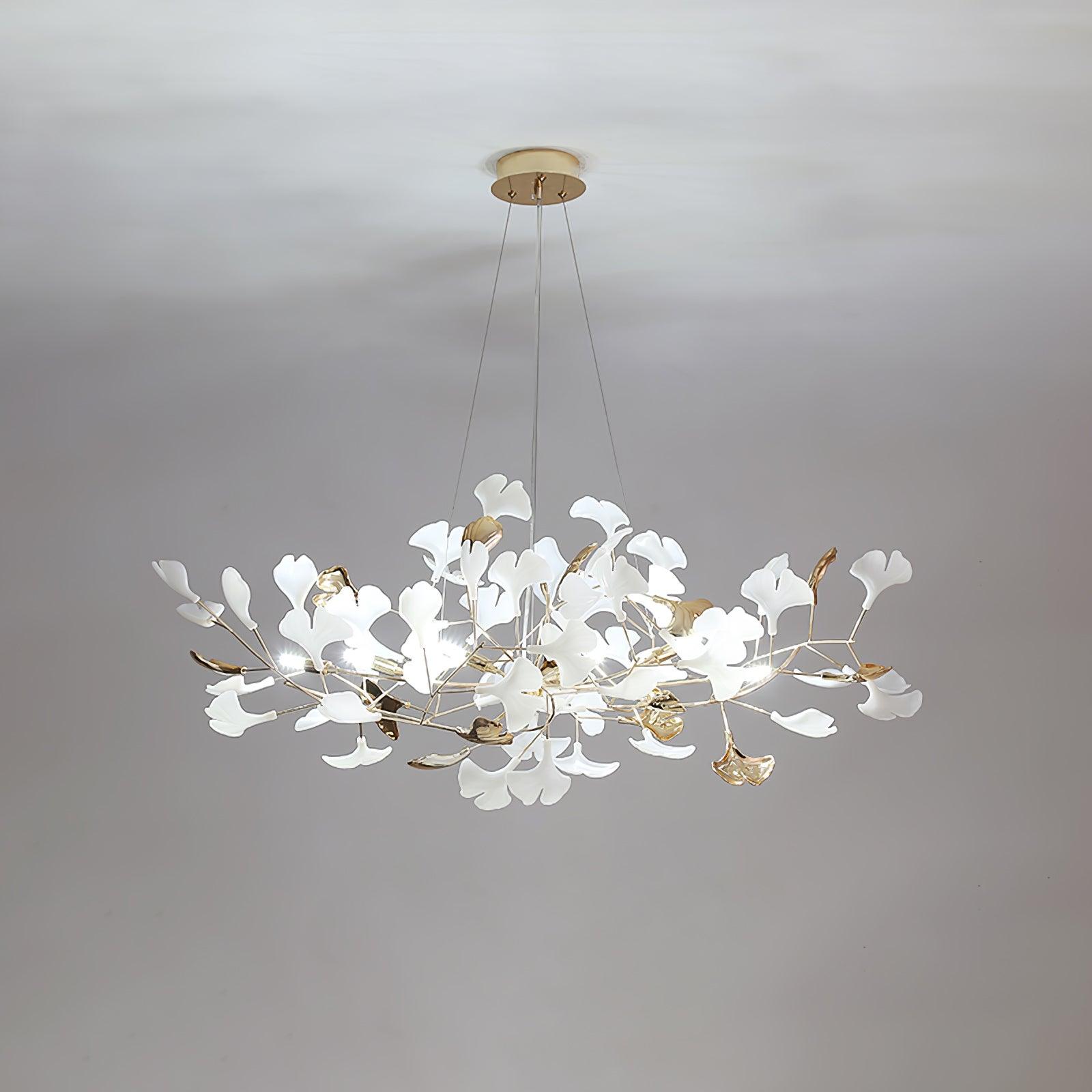 Olivia Chandelier Céramique Gingko 3 Styles - Neutralighting