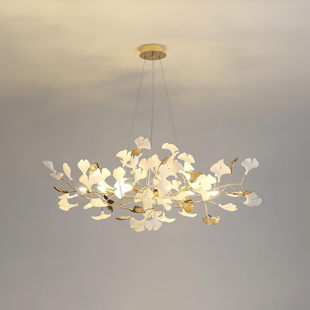 Olivia Chandelier Céramique Gingko 3 Styles - Neutralighting