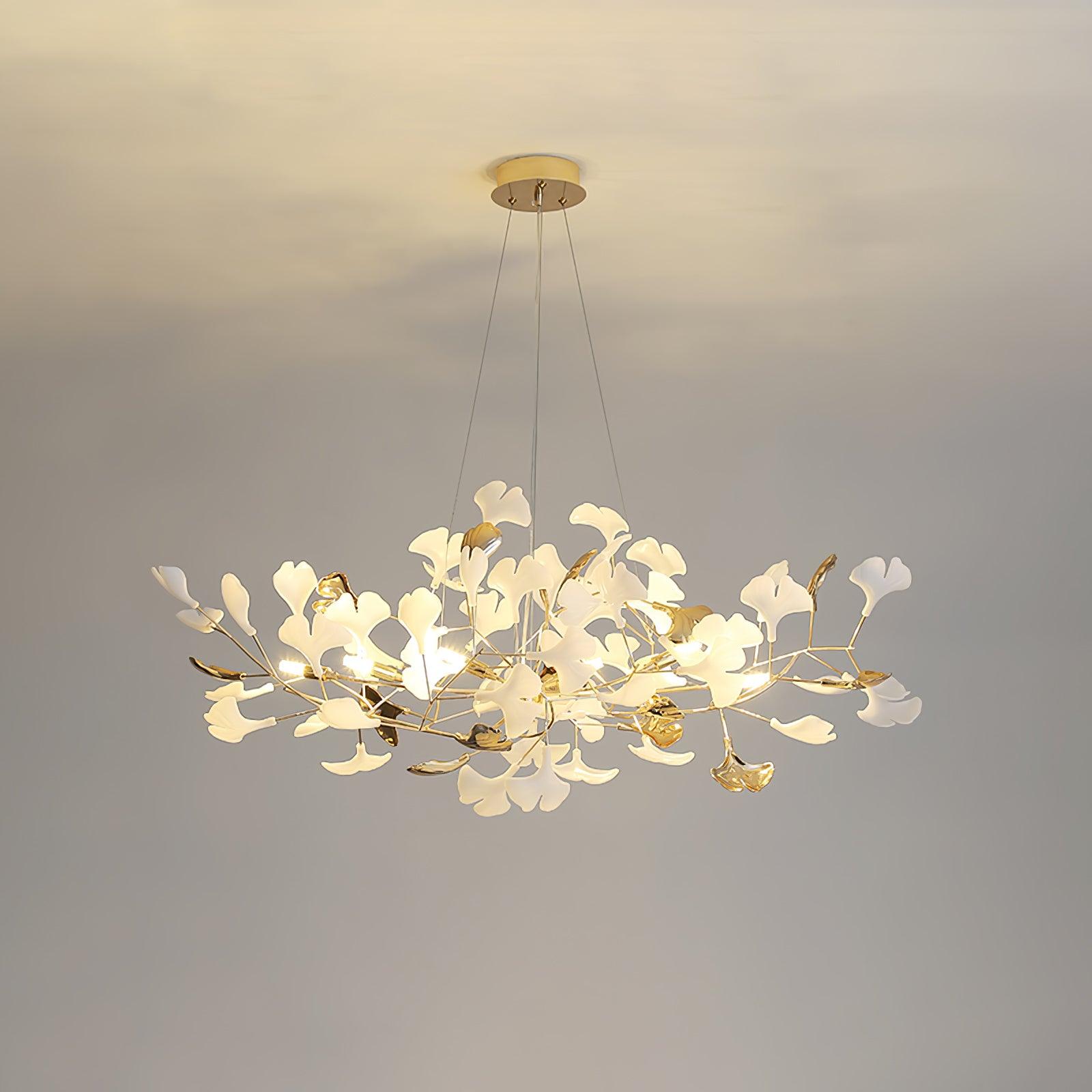 Olivia Chandelier Céramique Gingko 3 Styles - Neutralighting