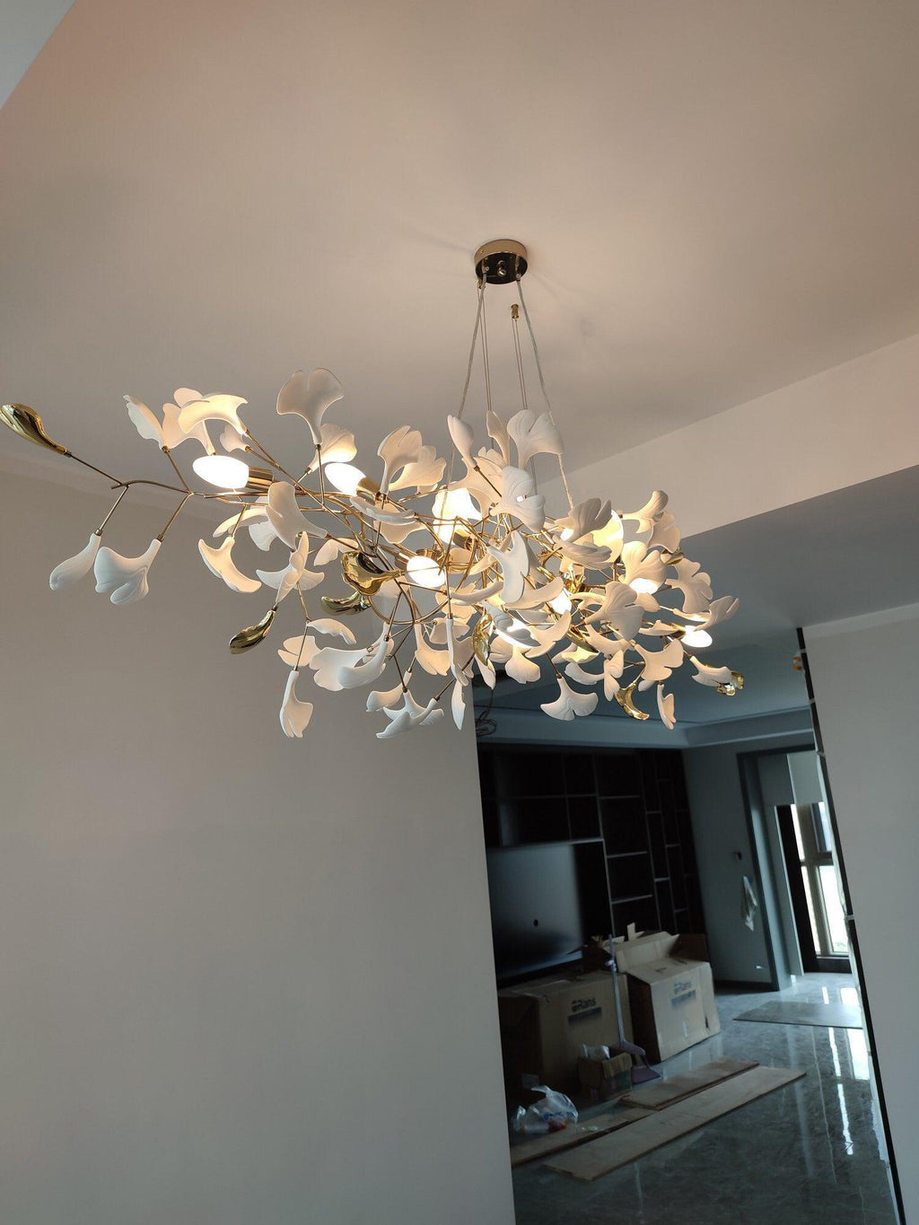 Gingko Lustre Style S Élégance Inspirée de la Nature - Neutralighting