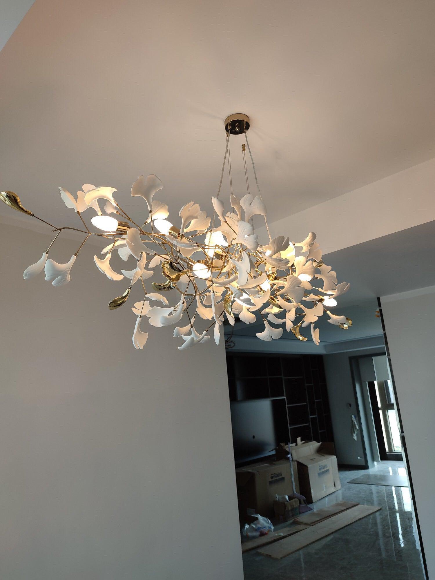 Gingko Lustre Style S Élégance Inspirée de la Nature - Neutralighting