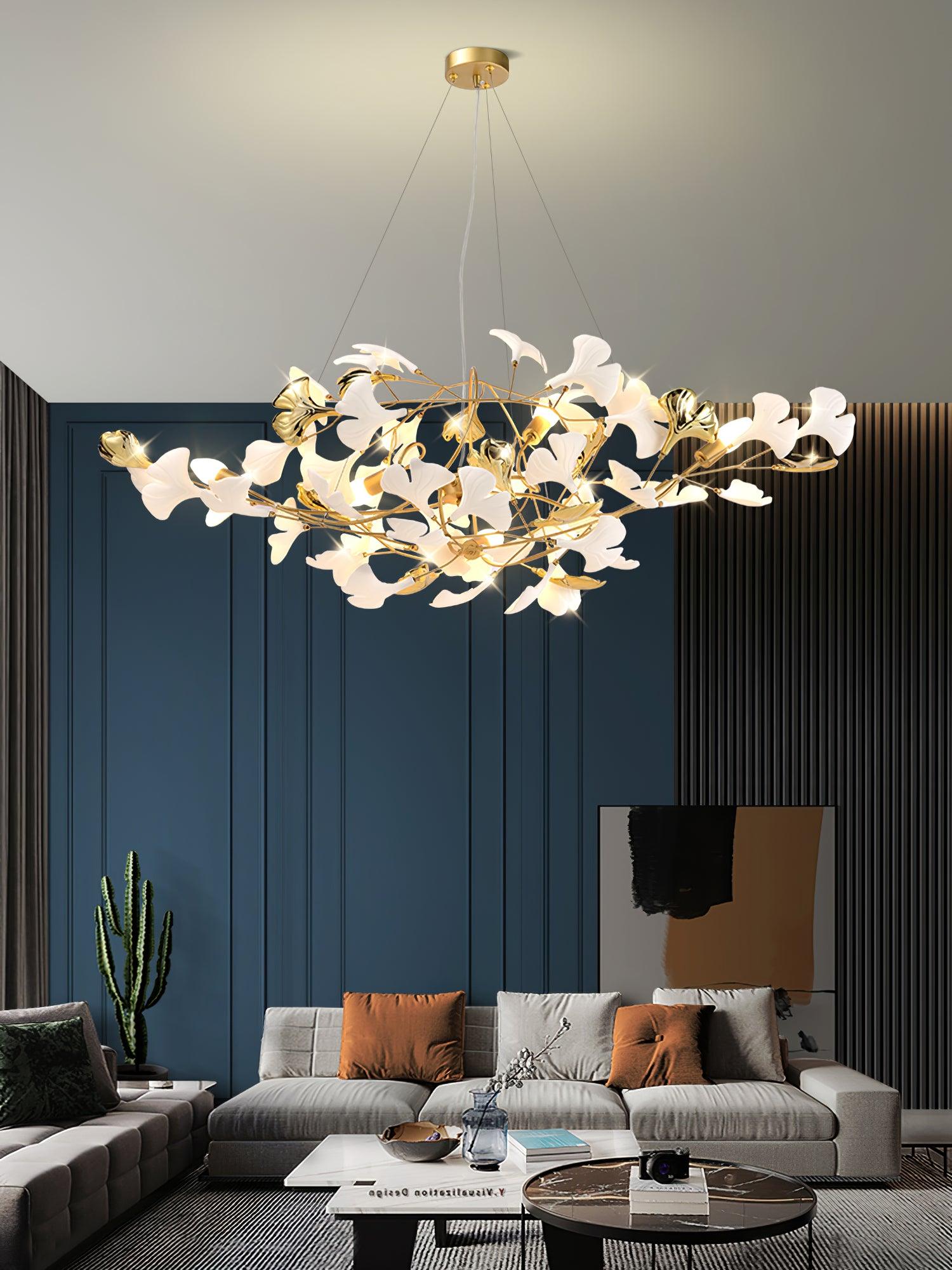 Gingko Lustre Style S Élégance Inspirée de la Nature - Neutralighting
