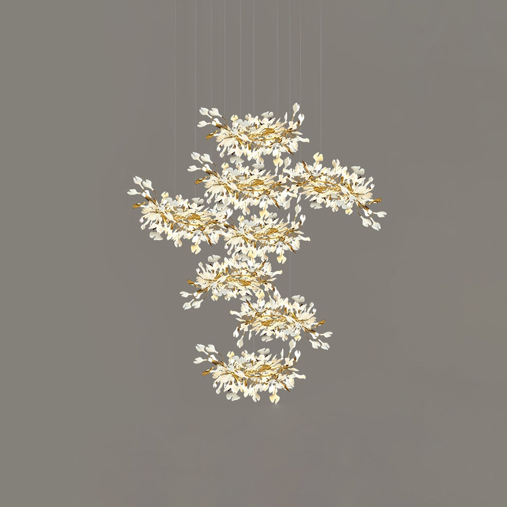 Olivia Céramique Gingko Feuille Lustre - Neutralighting