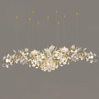 Olivia Chandelier Céramique Gingko Luxe Escalier d'Hôtel - Neutralighting