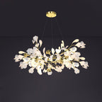 Olivia Chandelier Céramique Gingko Luxe Escalier d'Hôtel - Neutralighting