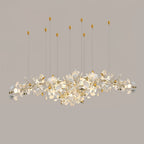 Olivia Chandelier Céramique Gingko Luxe Escalier d'Hôtel - Neutralighting