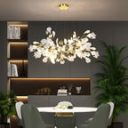 Olivia Chandelier Céramique Gingko Luxe Escalier d'Hôtel - Neutralighting