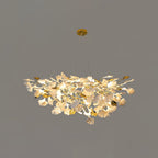 Olivia Chandelier Céramique Gingko Luxe Escalier d'Hôtel - Neutralighting