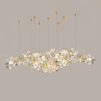 Olivia Chandelier Céramique Gingko Luxe Escalier d'Hôtel - Neutralighting