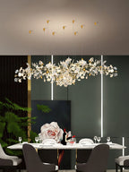 Olivia Chandelier Céramique Gingko Luxe Escalier d'Hôtel - Neutralighting