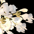 Olivia Chandelier Céramique Gingko Luxe Escalier d'Hôtel - Neutralighting
