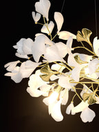 Olivia Chandelier Céramique Gingko Luxe Escalier d'Hôtel - Neutralighting