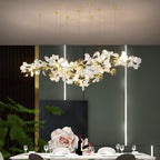 Olivia Chandelier Céramique Gingko Luxe Escalier d'Hôtel - Neutralighting