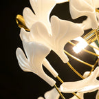 Olivia Chandelier Céramique Gingko Luxe Escalier d'Hôtel - Neutralighting